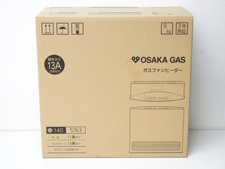 大阪ガス ガスファンヒーター 140-5763 都市ガス13A  暖房器具.JPG